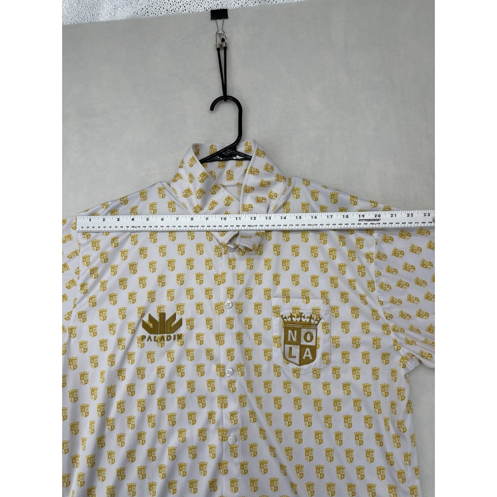 Nola Gold Major Rugby Paladin Shirt Sleeve Button Up Shirt - Picture 10 of 16